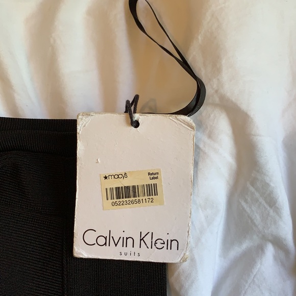 Calvin Klein Ribbed Black Midi Skirt - Picture 5 of 6